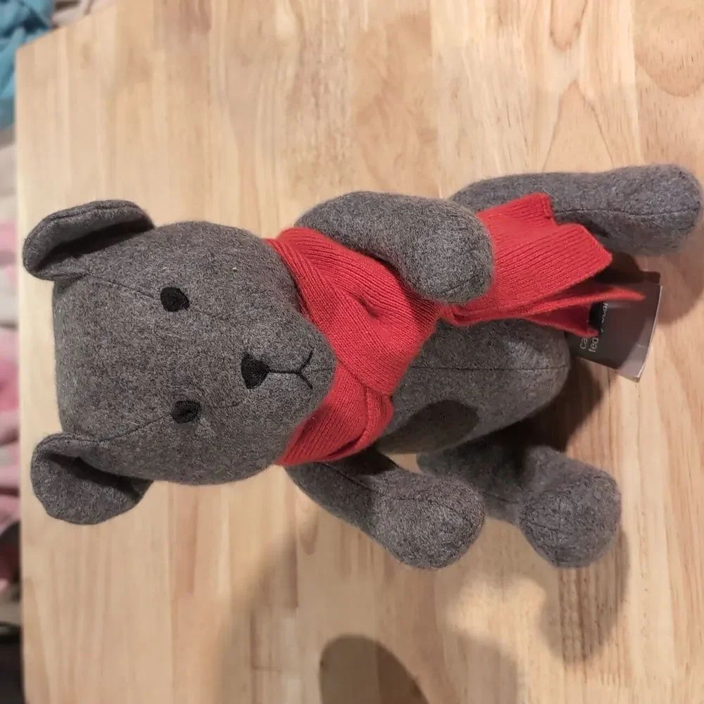 NWT Banana Republic gray orange cashmere teddy bear